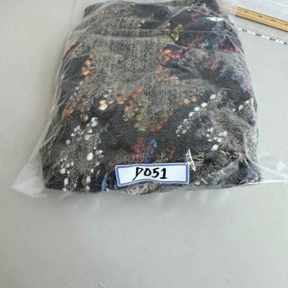 Vismaya Mohair Wool Blend Boho Chic Southwestern Ikat Poncho with Fringe Pattern - Picture 12 of 12